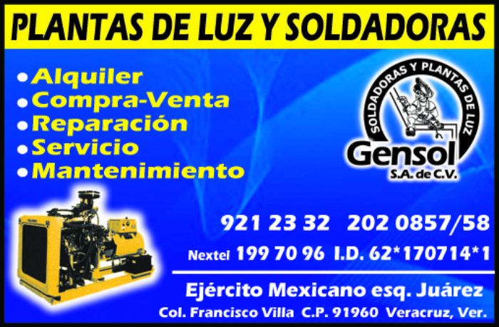 Plantas de luz y Soldadoras